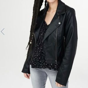 Black Faux-leather jacket